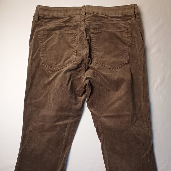 Loft Corduroy Jeans Size 28/6 Curvy Skinny Mid Rise Brown Color Zipper Ankle - Picture 3 of 10